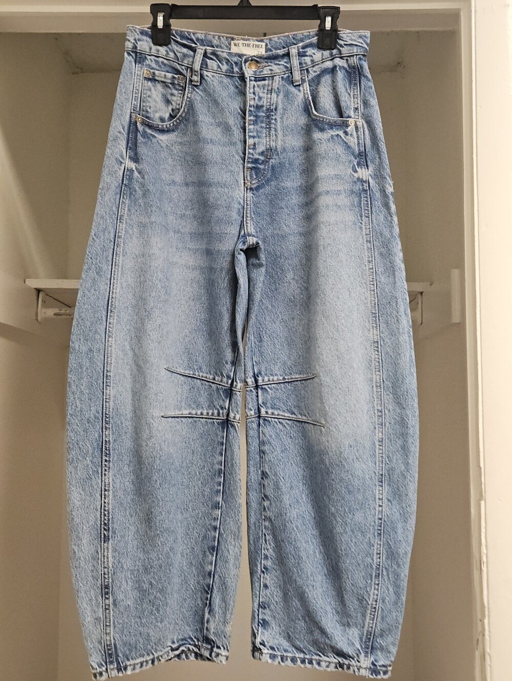 We The Free Free People Good Luck Barrel Light Blue Women’s Jeans 27